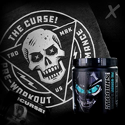 JNX Sports The Shadow! Hard Core Preworkout, A Better Pre Workout Stimulant - Electric Energy, Hypnotic Mental Focus, Superhuman Strength, 350mg of Caffeine, Men & Women | Blue Raspberry | 30 SRV