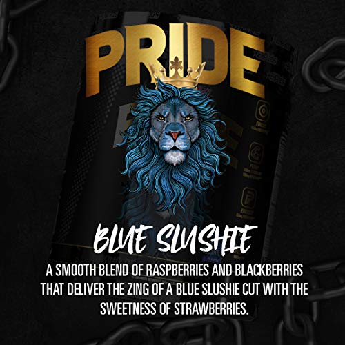 Pride by EHPlabs Pre-Workout Supplement - Energy Booster, Sharp Focus, Epic Pumps & Faster Recovery - 40 Servings (Blue Slushie)