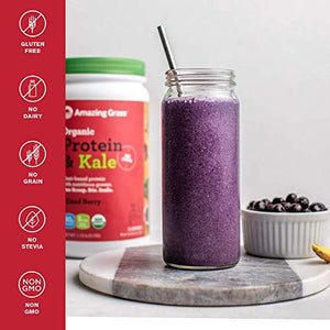 Amazing Grass Vegan Protein & Kale Powder: 20g of Organic Protein + 1 Cup Leafy Greens per Serving, Mixed Berry, 15 Servings, 1.12 Pound (Pack of 1)