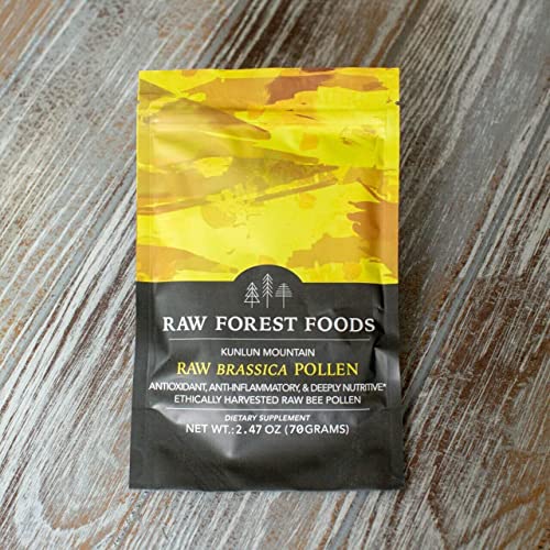 RAW Brassica Flower Pollen Powder — Adaptogenic, Functional Nutrition, Paleo — RAW, Cracked Cell Wall, Bioavailable — Men & Women — No Fillers, Never Irradiated, Non-GMO — 70 Grams