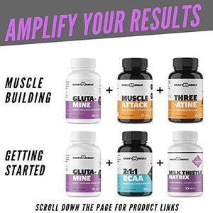 Crazy Muscle Keto Friendly L Glutamine Capsules 1000mg, Post Workout Supplement to Increase Recovery, Decrease Delayed Onset Muscle Soreness, Reinforce Strength Gains & Heal Leaky Gut (100 Pills)