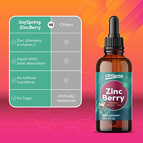 ZincBerry Immune Support for Kids - Elderberry with Zinc and Vitamin C for Kids & Toddler Vitamins - Liquid Kids Zinc Supplements - Organic Zinc for Kids & Elderberry Kids Vitamins Immune Support