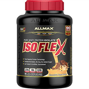 ALLMAX Nutrition - ISOFLEX Whey Protein Powder, Whey Protein Isolate, 27g Protein, Chocolate Peanut Butter, 5 Pound