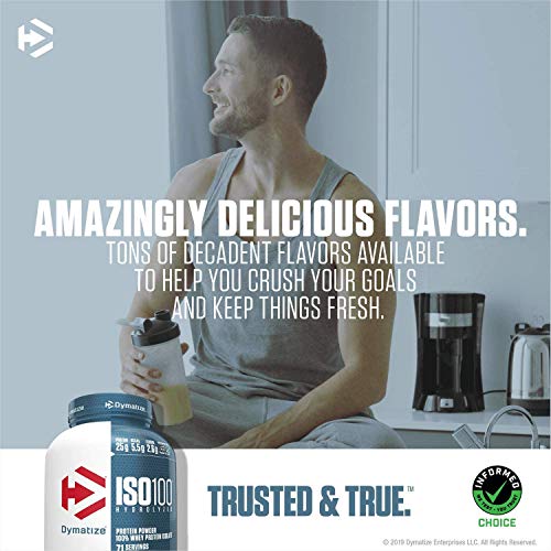 Dymatize ISO100 Hydrolyzed Protein Powder, 100% Whey Isolate Protein, 25g of Protein, 5.5g BCAAs, Gluten Free, Fast Absorbing, Easy Digesting, Fruity Pebbles, 5 Pound