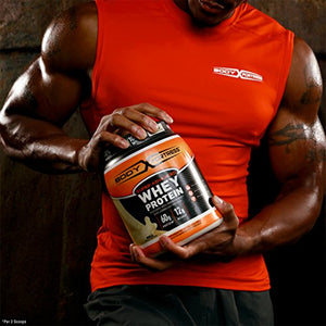 Body Fortress Whey Protein Powder, 60g Protein and 12g BCAA's (per 2 scoops), Vanilla, 5 Lb.