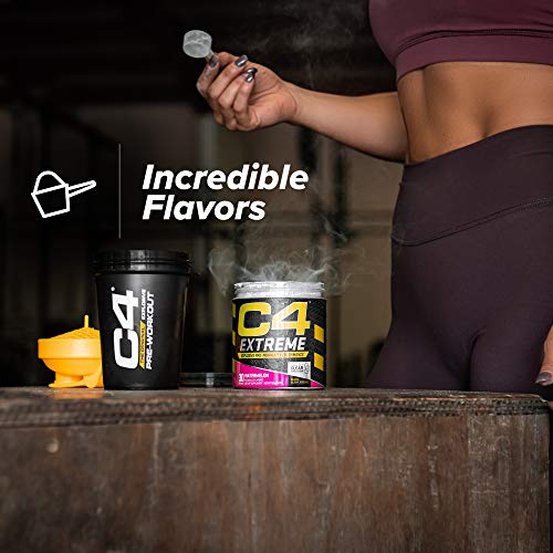 C4 Extreme Natural Zero Pre Workout Powder Blueberry Lemonade | Naturally Flavored Preworkout Energy Supplement for Men & Women | 200mg Caffeine + Beta Alanine + Creatine | 30 Servings