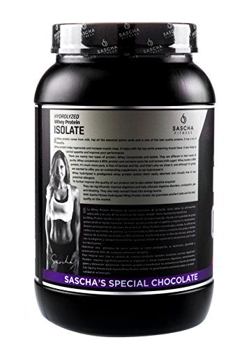 Sascha Fitness Hydrolyzed Whey Protein Isolate,100% Grass-Fed (2 Pound,Chocolate)
