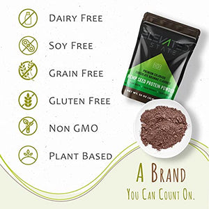 Elevated State Hemp Protein Powder - 32 Fl. Oz. Plant Based Fiber Protein Powder with Amino Acids, Antioxidants - Chocolate Brownie Flavor - Paleo, Keto, and Vegan-Friendly - Locally Sourced in USA
