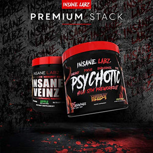 Insane Labz Hellboy Edition, High Stimulant Pre Workout Powder NO Booster with Beta Alanine, L Citrulline, and Caffeine, Boosts Focus, Energy, Endurance, Nitric Oxide Levels, 35 Srvgs,Blue Raspberry