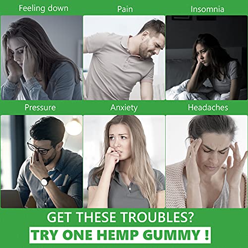 (2 Pack) High Potency Hemp Gummies for Pain Relief and Inflammation - 3,000mg Hemp Gummies Extra Strength Anxiety - Sleep, Stress, Mood, Focus & Energy - Organically USA Zero cbd