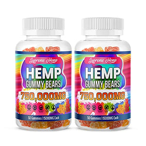 (2-PACK) Hemp gummies for pain and anxiety inflammation relief Sleep aid Mood Focus calm Dryness vegan edible cbdfx cdb cbs Cbdmd Hemp gummy Max strength organic Zero CBD Oil