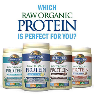 Garden of Life Raw Organic Protein Vanilla Powder, 20 Servings: Certified Vegan, Gluten Free, Organic, Non-GMO, Plant Based Sugar Free Protein Shake with Probiotics & Enzymes, 4g BCAAs, 22g Protein