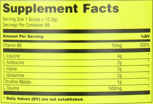 Universal Nutrition - Atomic 7 Enhanced BCAA Supplement - 8g BCAA with 2g Glutamine, 1g Citrulline Malate, 500mg L-Taurine - Black Cherry Bomb - 70 Servings