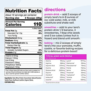 teraswhey Simply Pure Whey Protein, Bourbon Vanilla, 12 oz