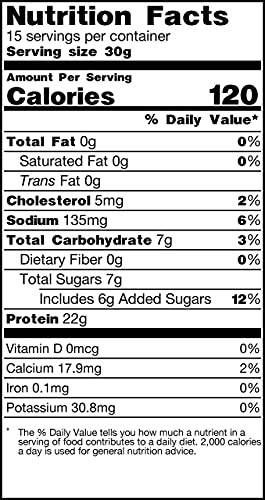 Vanilla Whey Protein Powder - Grass Fed Whey Isolate + Real Sugar & Vanilla Flavor - Perfect for Shakes, Smoothies, Drinks, Cooking & Baking - Non GMO & Gluten Free - 1 lb