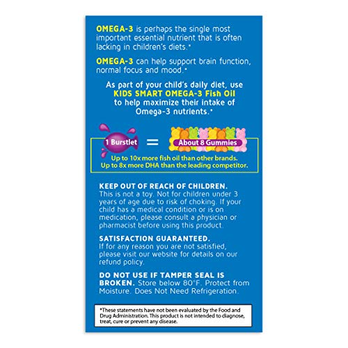 Real Health Bioglan Kids Smart Omega 3 Fish Oil, 30 Chewable Burstlets