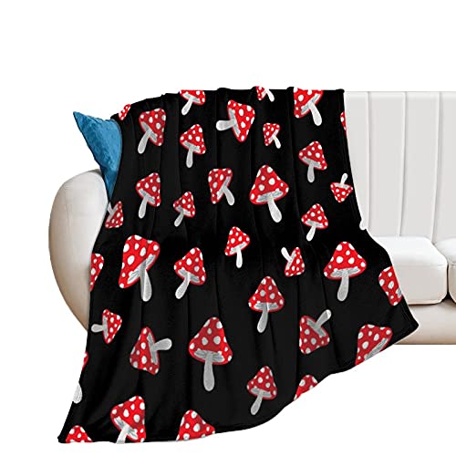 brandsonSale EFOEKY Mushroom Ultra Soft Fleece Blanket for Kids Adults Lightweight Cozy Plush Flannel Blanket for SofaCouchLiving RoomBed Gift All Season Throw Blanket, 40 in x 50 in