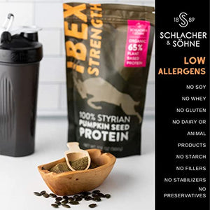 Schlacher & Söhne Organic Styrian Pumpkin & Hemp Seed Protein Powder 100% Pure, Plant Protein, Non GMO, Gluten Free, Vegan, No Additives, Made in Austria