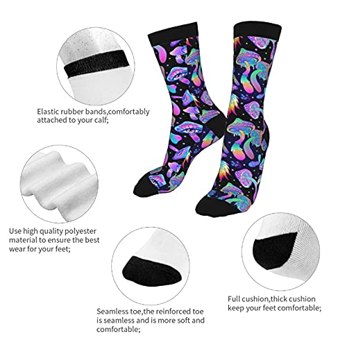 Mushrooms Socks For Men Women Funny Crazy Novelty Crew Socks