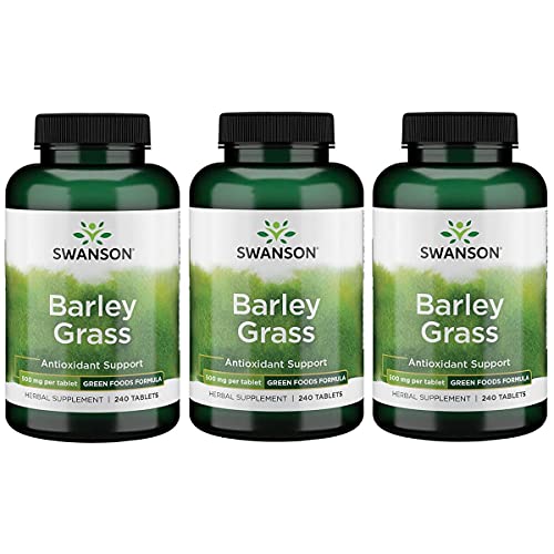 Swanson Barley Grass 500 Milligrams 240 Tabs (3 Pack)