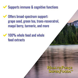 HealthForce SuperFoods Antioxidant Extreme - 360 VeganCaps - Pack of 2 - All-Natural Turmeric Root Complex - Supports Immune & Cognitive Functions - Kosher & Gluten Free - 360 Total Servings
