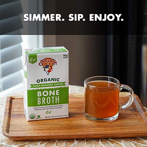 Smart Chicken Organic Chicken Broth (Garlic Rosemary, 16.9 Ounce (Pack of 6))