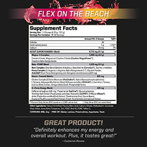 PMD Sports ACG3 Supercharged - Pre Workout - Powerful Strength, High Energy, Maximize Mental Focus, Endurance, Optimum Workout Performance for Men and Women - Flex On The Beach (60 Servings)