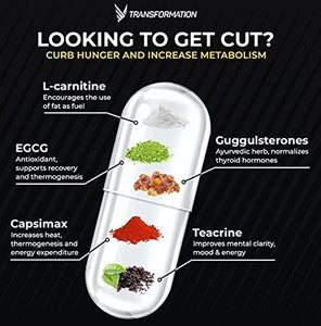Transformation Multi-Protein Superblend Powder (3-Pack) + Cut Thermogenic Diet Pills (2-Pack) + Super Greens Immune Boosting Superfood (1-Pack) - Total Body Transformation Package (Vanilla)