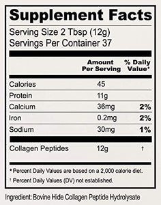 Anthony's Collagen Peptide Powder, 1 lb, Pure Hydrolyzed, Gluten Free, Keto and Paleo Friendly, Grass Fed, Unflavored, Non GMO,