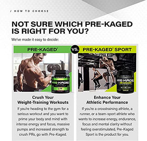 Kaged Muscle Pre Workout Powder Sport for Men and Women, Increase Energy, Focus, Hydration & Endurance, Organic Caffeine, Plant Based Citrulline, Fruit Punch, Black, 9.38 Oz