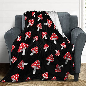 brandsonSale EFOEKY Mushroom Ultra Soft Fleece Blanket for Kids Adults Lightweight Cozy Plush Flannel Blanket for SofaCouchLiving RoomBed Gift All Season Throw Blanket, 40 in x 50 in