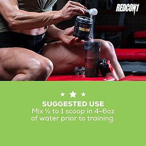 Redcon1 Total War - Pre Workout, 30 Servings, Boost Energy, Increase Endurance and Focus, Beta-Alanine, 350mg Caffeine, Citrulline Malate, Nitric Oxide Booster - Keto Friendly (Boba Tea)