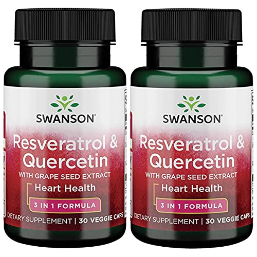 Swanson Resveratrol & Quercetin 30 Veg Capsules (2 Pack)