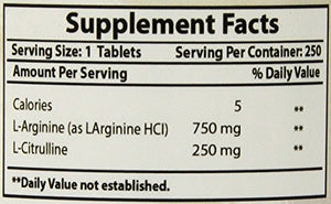 Best Naturals L-Arginine L-Citruline Complex Tablets, 250 Count