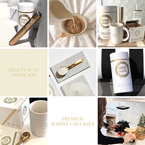 Shore Magic Marine Collagen Powder, Hydrolyzed Marine Collagen Peptides Powder, Sustainably Sourced Wild Fish Skin Collagen, Odorless & Unflavored - 4 Month Supply (for The Price of 3 Months)