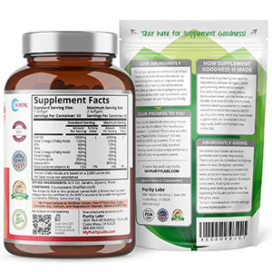 Pure Antarctic Krill Oil Supplement. 2,000mg of Krill Oil and 800mcg Astaxanthin. 60 Softgels Rich in Omega 3, Fatty Acids, DHA, EPA, & Phospholipids. Supports Joint, Memory and Brain Function