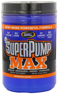 Gaspari Nutrition Super Pump Max, Pre Workout Supplement 40 Servings, Non-Habit-Forming, Sustained Energy & Nitric Oxide Booster Supports Muscle Growth, Recovery & Replenishes Electrolytes, Orange