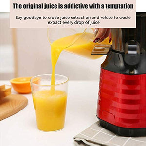 XYWCHK Slow Juicer, Slow Masticating Juicer Machine Cold Press Juicer for Nutrient Fruits and Vegetables, Vertical Juicer Machine Easy to Clean (Color : Gold)