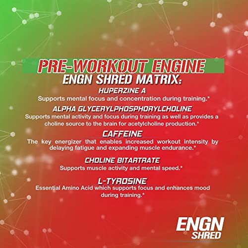 Evlution Nutrition ENGN Shred Pre Workout Powder, Energy, 30 Servings (Cherry Limeade)