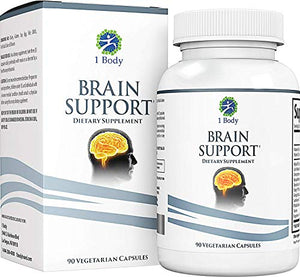 Brain Support Focus Supplement Pills - Support Healthy Brain Function with Nootropics, Improve Memory and Boost Focus - Alpha GPC, Lions Mane Extract, Bacopa Monnieri