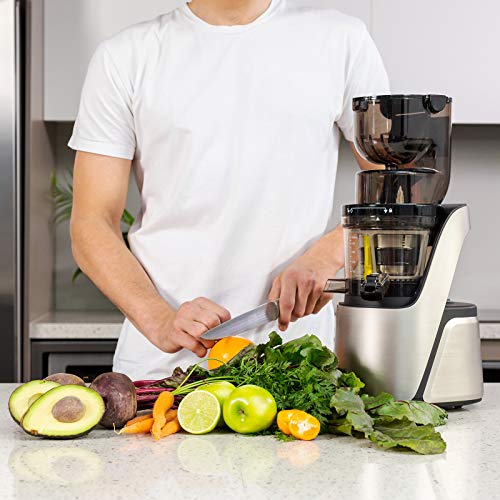 BioChef Quantum Whole Slow Juicer - With powerful 300 W motor, wide chute (3.15 x 3.15 inch) & many accessories in bronze