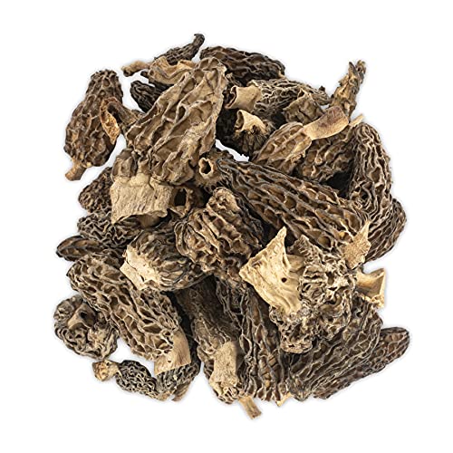 Slofoodgroup Dried Morel Mushrooms (Morchella Conica) Gourmet Morel Mushrooms ( 2 oz Dried Morels)