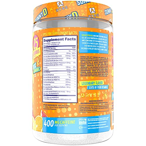 Ryse Project: Blackout PreWorkout SunnyD (9.9 Oz. / 25 Servings)