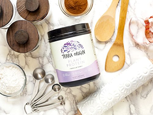 Terra Origin, Plant Protein, Powder, Vanilla Chai, 15 Servings Includes Organic Brown Rice Protein and Pea Protein Isolate, Vegan, Gluten Free, 18g Protein