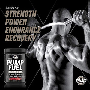 PMD Sports Ultra Pump Fuel - Pre Workout Drink Mix - Energy, Strength, Endurance, Muscle Pumps and Recovery - Complex Carbohydrates and Amino Energy - Island Punch (30 Servings)