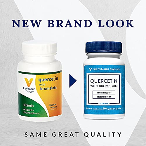 The Vitamin Shoppe Quercetin with Bromelain 250mg Antioxidant (60 Capsules)