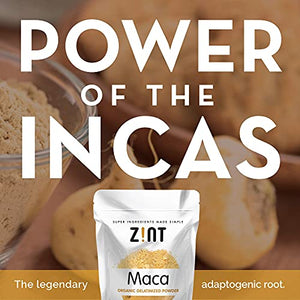 Zint Organic Maca Powder: Paleo Certified, Gelatinized, Non GMO, Yellow Maca Root - Adaptogen Superfood (8 oz)