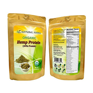 Organic Hemp Protein Powder - Unflavored & Unsweetened - Plant Based Superfood for Smoothies, Shakes, Meal Replacement, Snacks & Baking Recipes - Raw, Vegan, Non GMO, Gluten Free, Kosher - 1 lb