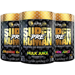 Alpha Lion Pre Workout, Increases Strength & Endurance, Powerful, Clean Energy Without Crash (42 Servings, Unicorn Juice)