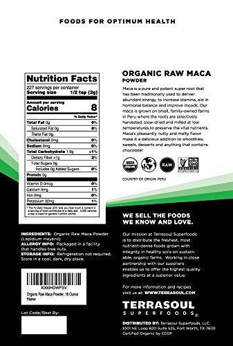 Terrasoul Superfoods Organic Raw Maca Powder, 2 Lbs - Premium Quality | Supports Increased Stamina & Energy
